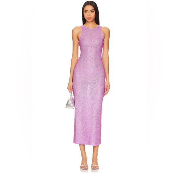 Lovers + Friends Dresses & Skirts - COPY - Lovers and Friends Hollis Sequin Midi Dress in pink
